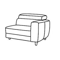 Bydgoskie Meble - BOSTON Segm.1RF ele P | Prawy z elektryczną funkcją relax