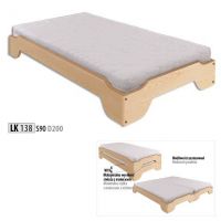 Drewmax - SOSNA Łóżko LK138 90x200 1 sztuka