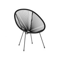 FURNITEX - K15-FX Krzesło wypoczynkowe | technorattan | Czarne