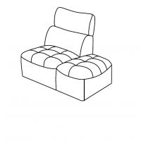 Bydgoskie Meble - DAVOS Segm. 1HT/BK P | segment prawy z pojemnikiem na pościel