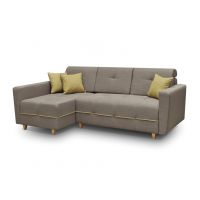 Mars Meble - GREY BRĄZ Narożnik z funkcją i pojemnikiem PROMOCJA