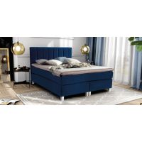 PMW - DINA Łóżko kontynentalne z pojemnikiem | 180x200 | Wysokość zagłówka 140 cm | Materac Komfort | Topper HR