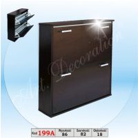 Art. Decoration - 199A Szafka na buty z wstawką aluminiową