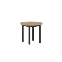 FURNITEX - ST24-FX (90) Stół okrągły | dąb złoty craft/czarny | Fi90