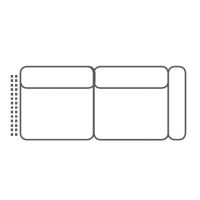 FENIKS MEBLE - ALLURE Sofa 2,5R BB z prawym bokiem