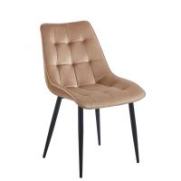 FURNITEX - J262-1 Krzesło | Velvet | cappuccino | Nogi czarne