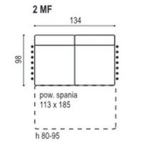 Sofalive - COCO 2MF (67) SOFA BEZ BOKÓW Z FUNKCJĄ