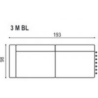 Sofalive - COCO SOFA 3MBL - Z LEWYM BOKIEM BEZ FUNKCJI SPANIA