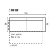 Sofalive - COCO SOFA 3MFBP - Z PRAWYM BOKIEM I FUNKCJĄ SPANIA