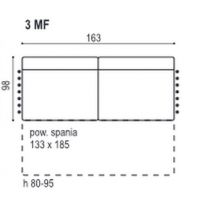 Sofalive - COCO SOFA 3MF - BEZ BOKÓW Z FUNKCJĄ SPANIA