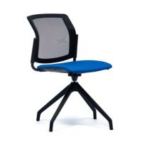 BGROUP - 4JOB Krzesło Konferencyjne NET S60 / S65 | Stelaż typu Pająk w opcji Kółka | Oparcie Siatkowe