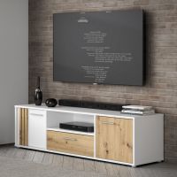 Forte - CARDIGAN Szafka RTV CDGT132-C881 | Biały/ Dąb Artisan