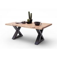 MC AKCENT - CARTAGENA Stolik 110x70x45 | Noga krzyżak antracyt mat | Akacja natura | 58022XAN