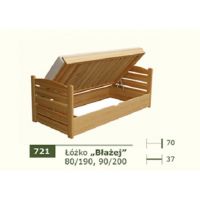 PANKAU - Łóżko parterowe Błażej bez materaca piankowego (spanie 90/200)