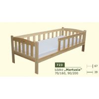 PANKAU - Łóżko parterowe Martusia bez materaca piankowego (spanie 90/200)