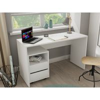 HELVETIA MEBLE WIERUSZÓW - AGAPI Biurko z kontenerkiem 2497LZ07 | 2 szuflady | Laminat | Biały