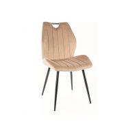 SIGNAL - ARCO Velvet Krzesło | Stelaż Czarny | Beż Bluvel 28