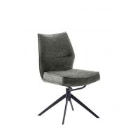 MC AKCENT - ASSENTO A Krzesło | Tkanina oliwka | Stelaż lakier czarny mat | Obrót siedziska | ASAS62OL | ASGE14SM