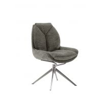 MC AKCENT - ASSENTO B Krzesło | Tkanina cappuccino | Stelaż stal szlachetna szczotkowana | Obrót siedziska | ASBS62CX | ASGE14EG