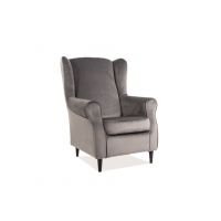 SIGNAL - BARON Velvet Fotel | Velvet tkanina | Szary | Bluvel 14 | z PL