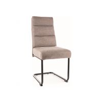 SIGNAL - BERRY BREGO Krzesło | Tkanina | Beż Brego 34 | Stelaż czarny