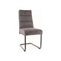 SIGNAL - BERRY BREGO Krzesło | Tkanina | Ciemny szary Brego 18 | Stelaż czarny