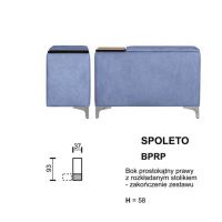 Meblomak - SPOLETO Bok BPRP prostokątny prawy
