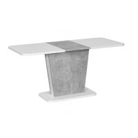 SIGNAL - CALIPSO Stół 110-145x68,6 | Biały mat | Szary efekt betonu | z PL