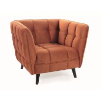 SIGNAL - CASTELLO 1 Velvet Fotel | Tkanina | Cynamon Bluvel 4215 | Nogi wenge | z PL