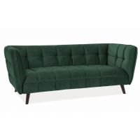 SIGNAL - CASTELLO 3 Velvet Sofa | Tkanina | Zielony Bluvel 78 | Nogi wenge | z PL