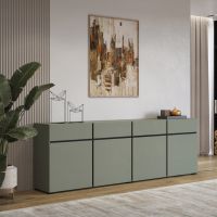 HELVETIA MEBLE WIERUSZÓW - CROSS Komoda 24GWMY25 | zielony / zielony-czarny