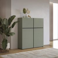 HELVETIA MEBLE WIERUSZÓW - CROSS Komoda Wysoka 24GWMY76 | zielony / zielony-czarny