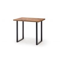 MC AKCENT - CASTELLO Stolik barowy 120x80 | Dąb lity bassano ze spękaniami | Stelaż metal lakier antracyt mat | C2C120EB