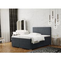 SOFIA MEBLE - CASTEL Łóżko kontynentalne 200x200 z pojemnikiem