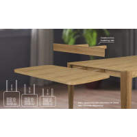 ORTUS - PAOLO Dostawka Jesion | do stołu nierozkałanego | Blat obłogowany