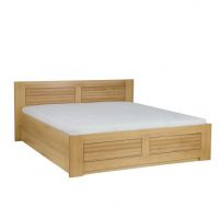 Drewmax - ŁÓŻKO DREWNIANE Bukowe | z pojemnikiem | LK112 BOX | 120x200