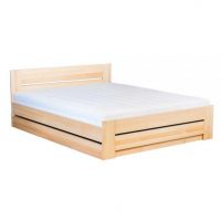 Drewmax - ŁÓŻKO DREWNIANE Bukowe | z pojemnikiem F | LK198 BOX | 140x200