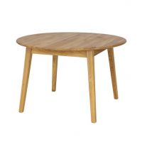 Drewmax - STÓŁ DREWNIANY Okrągły rozkładany 118-158 | ST392 | Grubość blatu 2 cm | Drewno dębowe | Dąb naturalny | DOSTĘPNE OD RĘKI