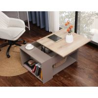 SIGNAL - DROP Ława rozkładana | Dąb | Beż