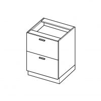 LAYMAN - ITALIA Szafka DS4/2 | Akryl | Szafka dolna 40 | 2 szuflady