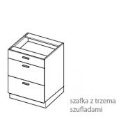 LAYMAN - NAVIA Szafka DS 6/3 kuchenna 60cm dolna z trzema szufladami starmotion