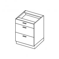 LAYMAN - LORA DS 6/3 Szafka dolna 60 3 szuflady (starmotion)