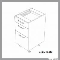 KAM - KAMMONO Szafka DS.../3 | MN 30-50 | Dolna | 3 szuflady | Front nowoczesny P4