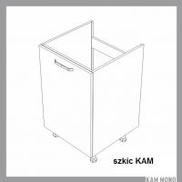 KAM - KAMMONO Szafka DZ... .1 | MN 45-60 | Dolna zlewozmywakowa | 1 drzwi | Front nowoczesny P4