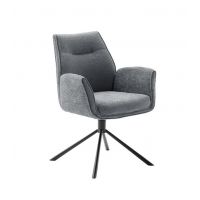 MC AKCENT - DIVERIA S Krzesło | Nogi skośne lakier czarny mat | Obrót siedziska | Tkanina typu szenil Antracyt | DI4S23AN