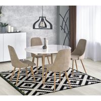 HALMAR - Stół Edward 120-200x100 biały / dąb san remo