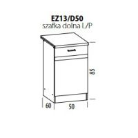 LIVEO - ELIZA Szafka EZ13/D50 | Dolna 50 | 1 Drzwi