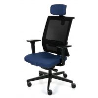 GROSPOL - LEVEL Fotel Obrotowy BS HD Chrom / Black | Mechanizm Synchro Plus SP1 - Synchro z Regulacją Głębokości | Podłokietniki 3D | Zagłówek | Zgodny z Rozporządzeniem z 2023 roku