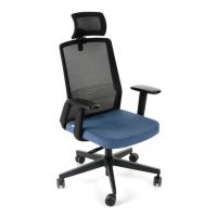 GROSPOL - COCO Fotel Obrotowy BS HD Black / Chrome | Mechanizm Synchro Self SF2 Plus z Regulowaną Głębokością Siedziska | Zagłówek