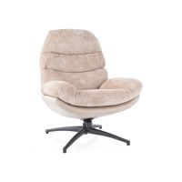 SIGNAL - GISELLE Fotel | Tkanina Róż antyczny tap.236 | Beż skóra syntetyczna tap. 237 | z MR